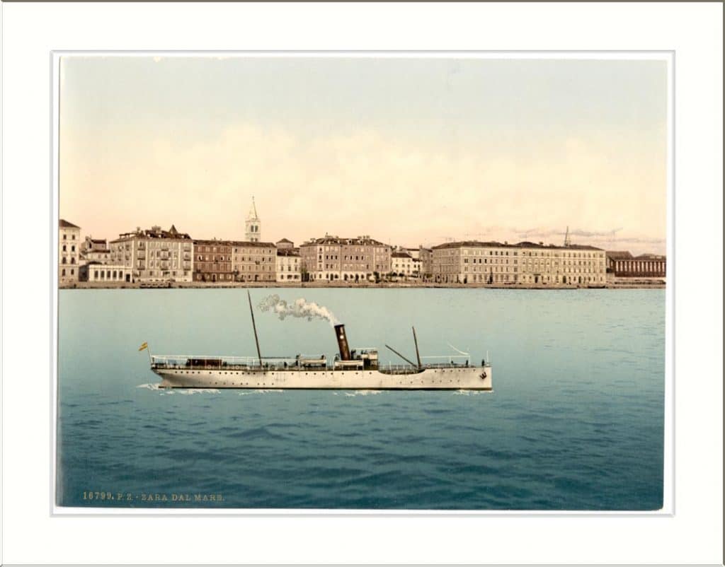 Zara from the sea Dalmatia Austro Hungary